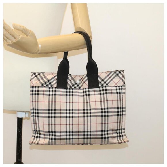 Authentic Burberry Blue Label Nova Check Nylon Tote Bag - Picture 10 of 16